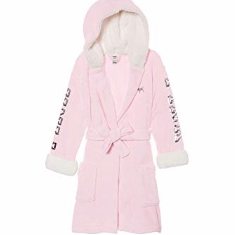 PINK BLING SHERPA ROBE